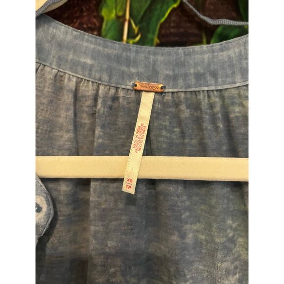 Free People Oh My Mix Print Long Sleeve Dress Duster Boho Midi Flowy Sundress XS - Picture 5 of 6